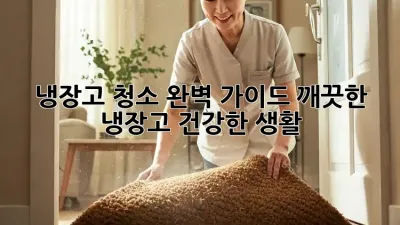 냉장고 청소 완벽 가이드: 깨끗한 냉장고, 건강한 생활!
