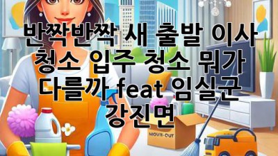 ✨ 반짝반짝 새 출발! 이사 청소, 입주 청소 뭐가 다를까? (feat. 임실군 강진면) 🏡
